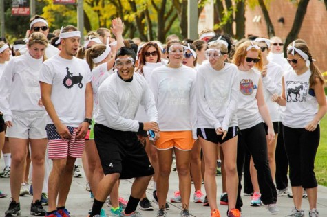 ON YOUR MARK, GET SET, GO! - Central students gear up to get blasted with pounds of paint in last year's 5K Color Run. 