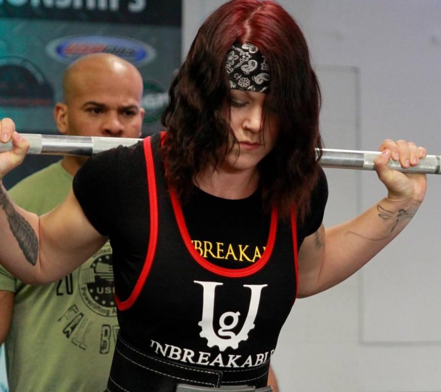 Erin Murray, a Central junior in exercise science, holds the United States Powerlifting Association womens record for Washington state in her weight class.