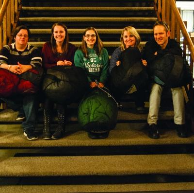 (From left) Jac Murray, Toni Heay-Stewart, Michaela Rogers, Jen Stuart, and John Mounsey all help the homeless at First United Methodist Church of Ellensburg.
