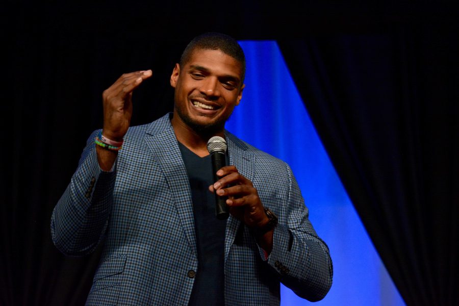 Michael Sam came during Pride Week to speak to CWU students, faculty, and staff about being one of the first openly gay NFL players. 