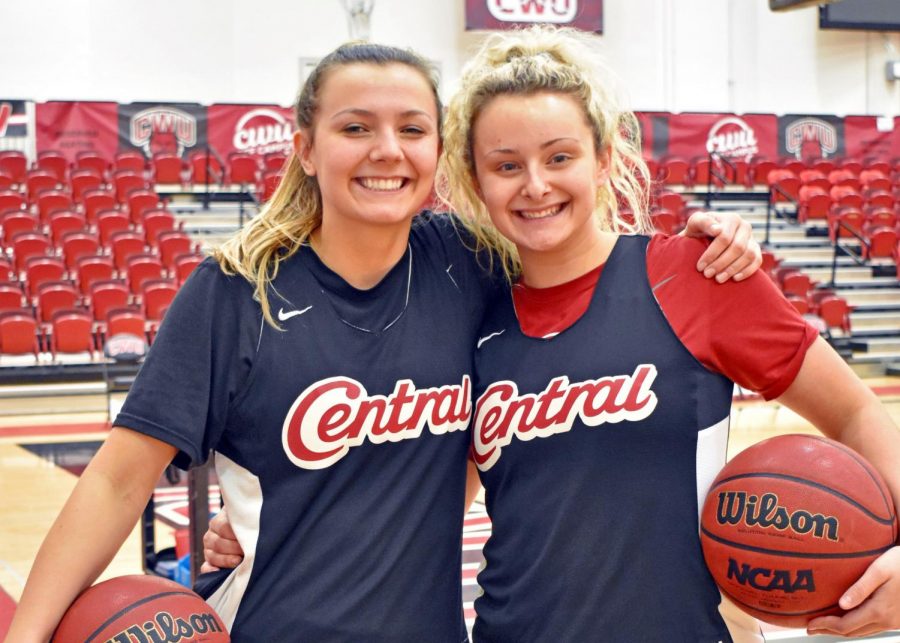 Friends on and off the court, Sadie Mensing (left) and Taylor Shaw (right) are the dynamic duo of the women’s basketball team.
