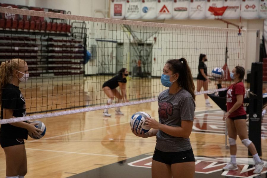 The CWU women’s volleyball team continues to train in hopes of a spring season, although there will not be a tournament if a season is held.