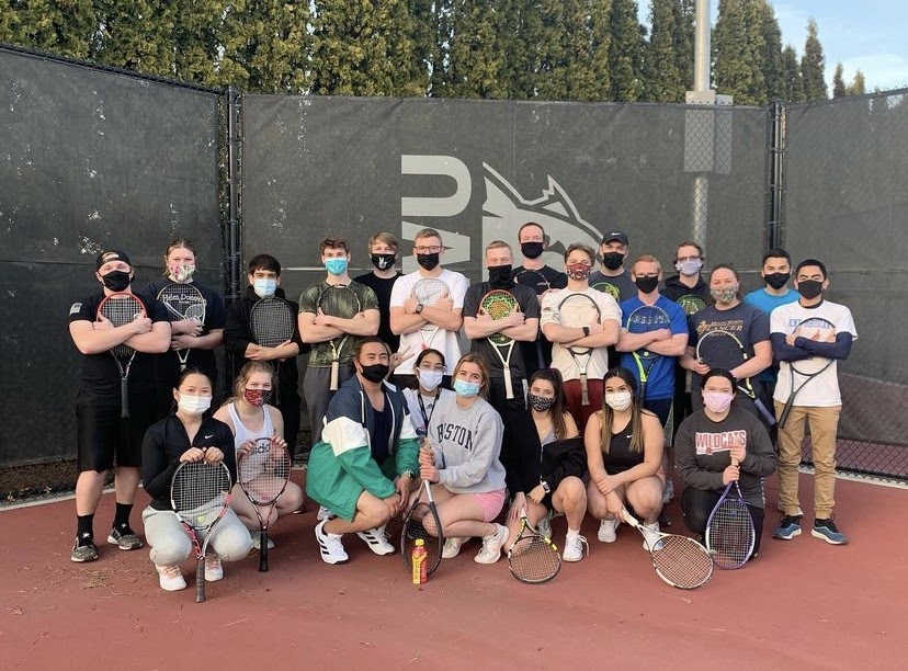 With no traveling this year, the Tennis Club has been sharpening their skills in hopes that tournaments will start up again next year. 