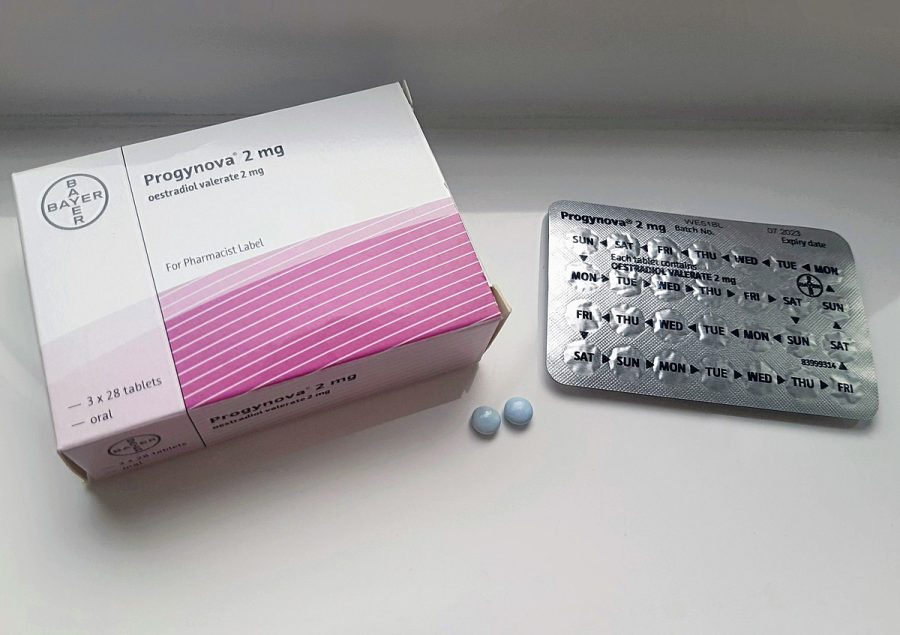 Progynova (estradiol valerate) 2 mg oral tablets in the United Kingdom. | See bottom of story for attribution