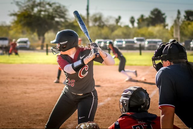 Allie+Thiessen+had+career+highs+in+Batting+Average+.392+and+on+base+percentage+.471%0Athis+past+season.+%7C+Photo+courtesy+of+Kim+Douglas%2FCrazy+Bees+Photography