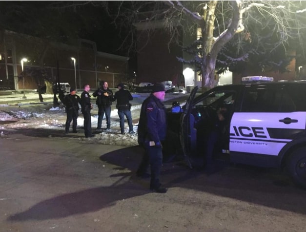 CWU police responding to false active shooter threat in 2019. Photo Courtesy of The Observer