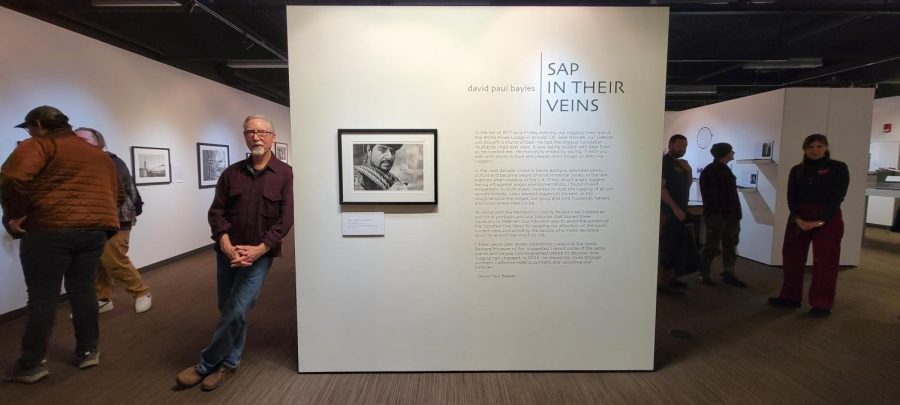 David Bayles shows his Sap in their Veins exhibit at the MCE. Photo by MJ Rivera