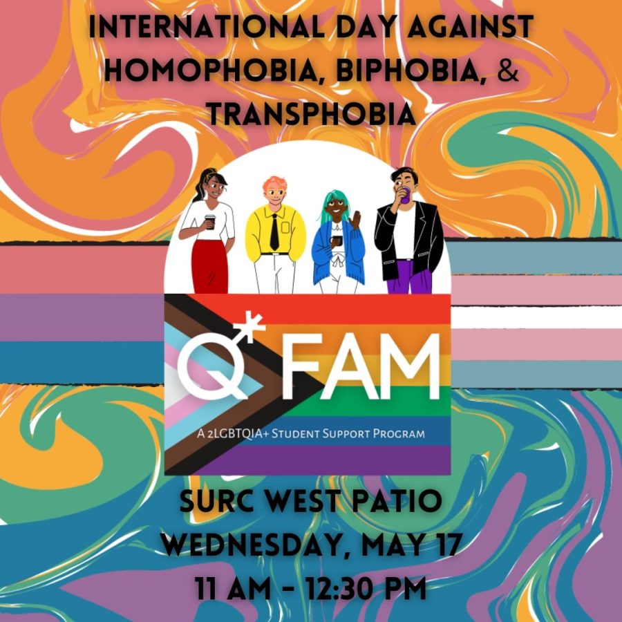 International day against homo/bi/transphobia poster. Image courtesy of Jess Eavenson, Q*Fam