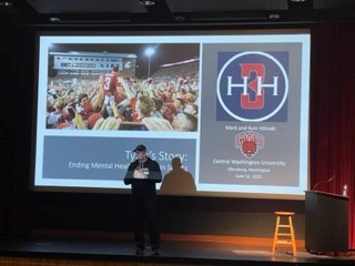 Mark Hilinskis presentation outlines that Tylers story is one that aims to inspire both hope and awareness towards the cause. (Photo courtesy of Dania Cochran) 