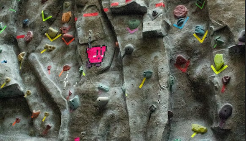 CWU's rock climbign wall in the SURC. (Photo by Brandon Mattesich)