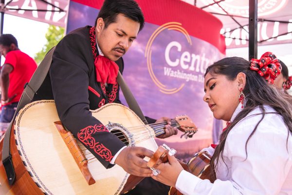 2019 CWU Mariachi Club members before performing in Yakima.