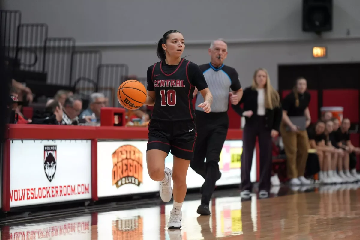 Sunny Huerta running up the court.